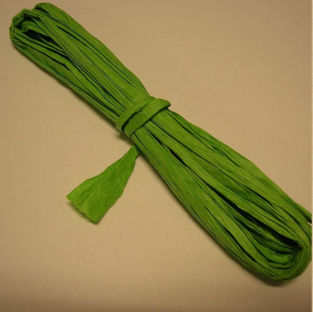Paper Raffia Green for DIY Craft Gift Box Packing - 120ft (36m)