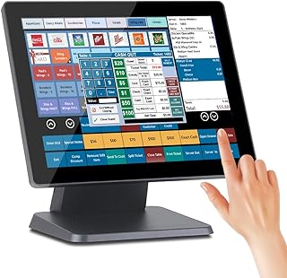 Syson POS 15" Touch Screen POS Capacitive LED Multi-Touch Touch Screen, True Flat Seamless Monitor for Restaurant Kiosk Retail