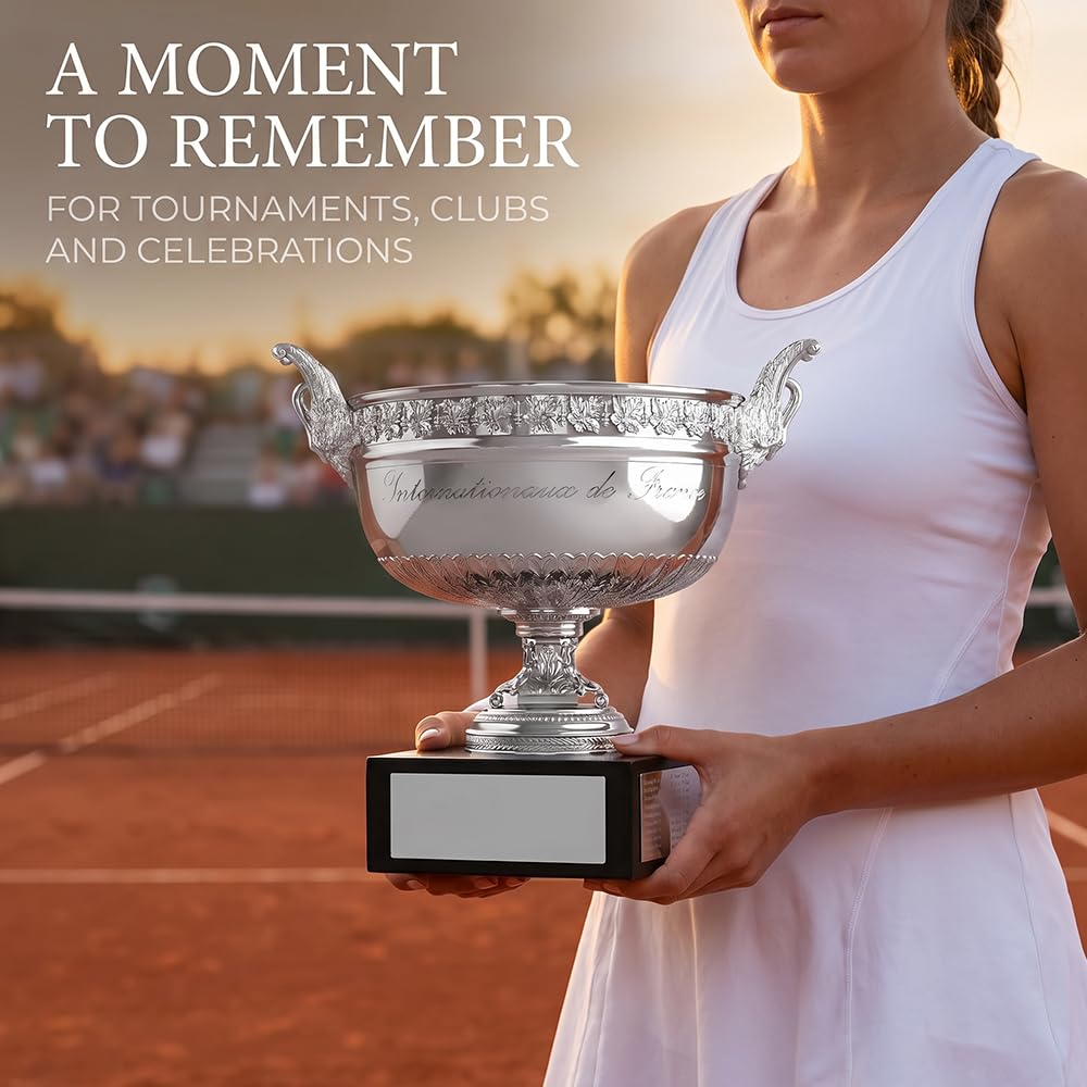 Mini Pokal Für Tennismeister Frankreich | Höhe 16 Cm, Material : Harz, Tennis-Sammlerstück, Ein Geschenk Für Tennisbegeisterte
