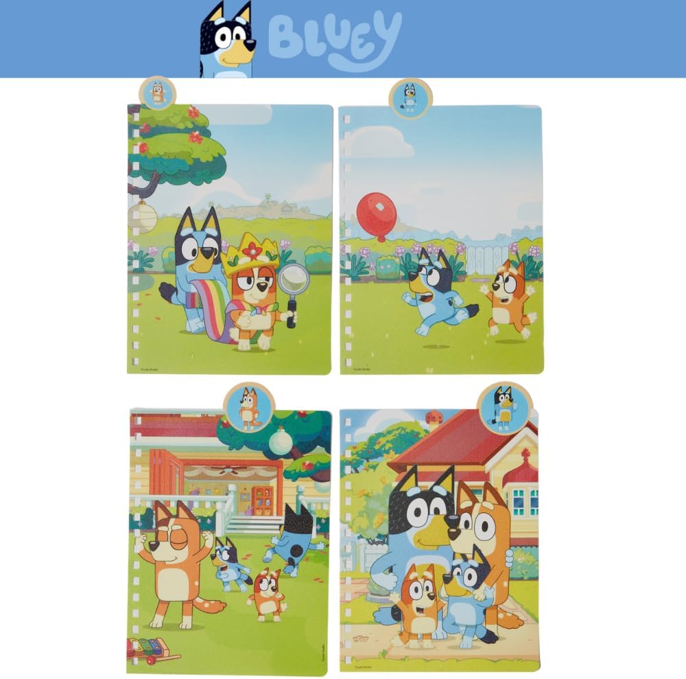 Innovative Designs Bluey Tab Journal Notebook, Spiral Bound, 96 Lined Pages, 8 x 7 inches, Blue - Image 4