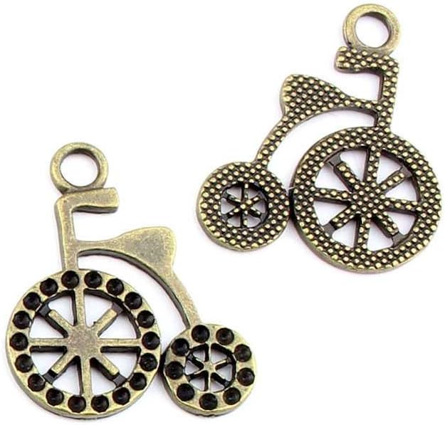Jewelry Making Findings Antique Bronze Charms FL2823 Old Bike Craft Lots Repair Supplies