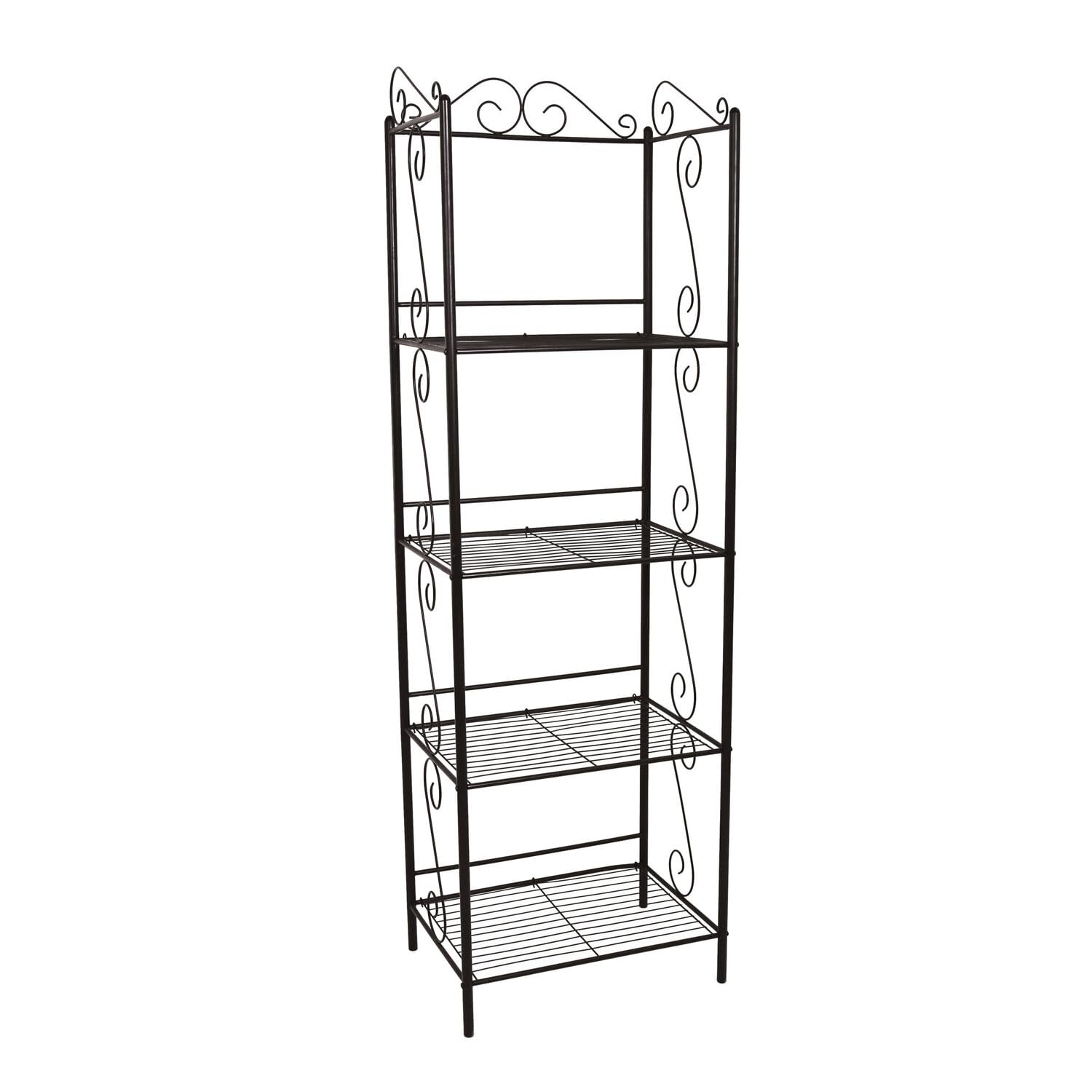Monarch Specialties 2103 Bookshelf, Bookcase, Etagere, 4 Tier, Office, Bedroom, Metal, Brown, Traditional Bookcase-70 H/Copper, 22" L x 15.25" W x 70" H