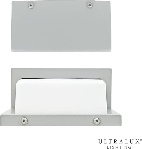 Miniatura 7 de Ultralux Aplique de pared LED moderno de 8 pulgadas, lámpara exterior de 800 lúmenes, 10 W, luces LED exteriores de 4000 K para casa, luces de