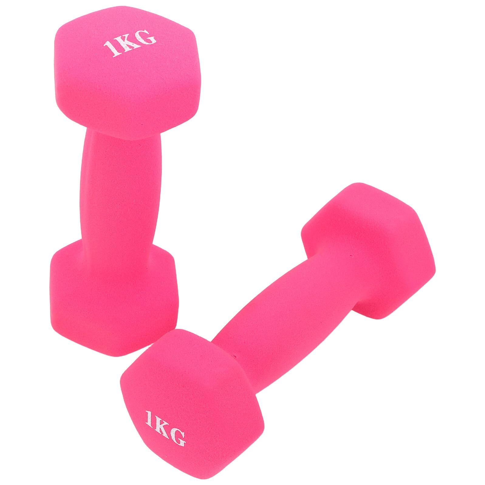 1 Pair Cast Iron Dumbbells 1kg with Non-slip Coating Home Dumbbell Set Hand Weights for Women and Men