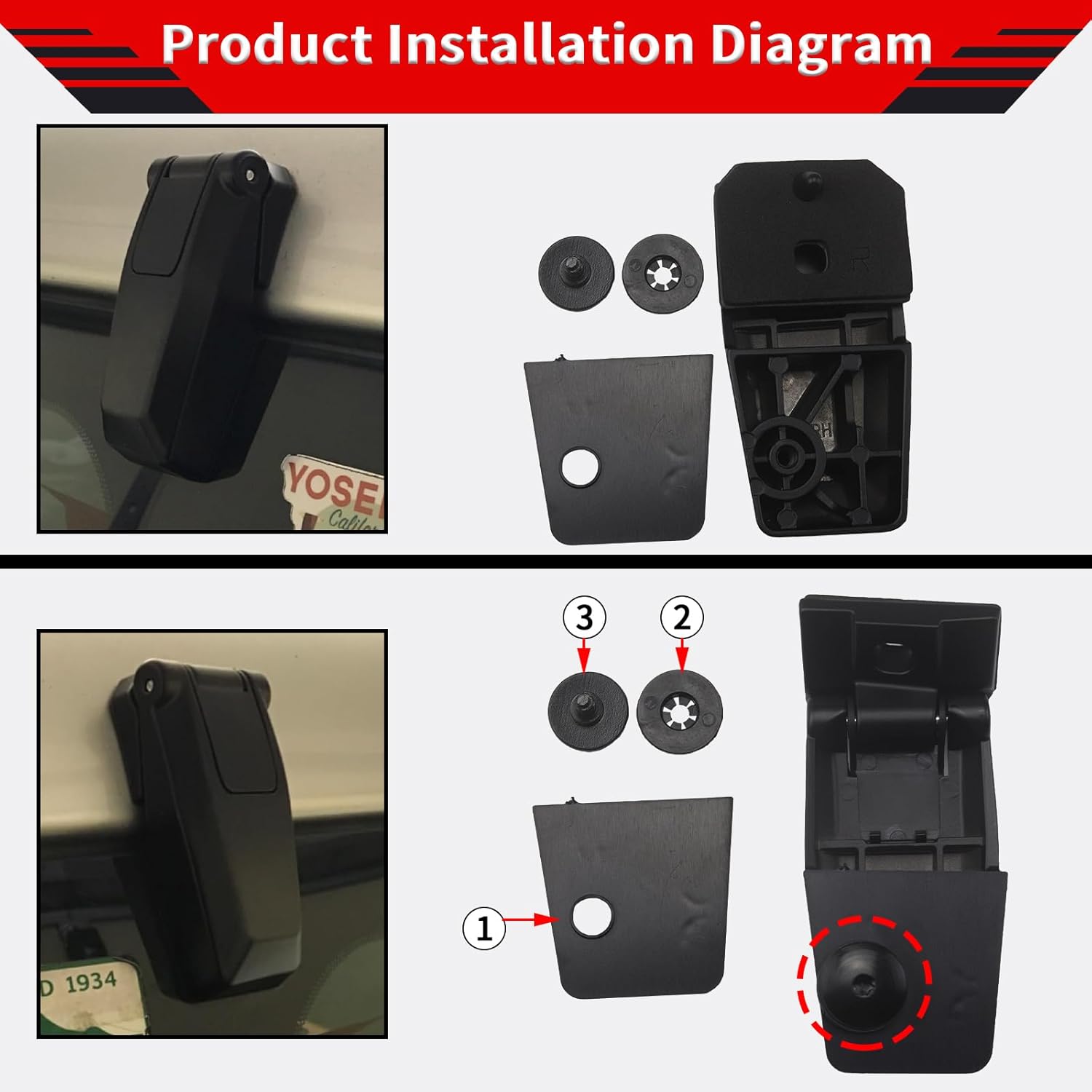 Rear Window Hinge Liftgate Glass Hinge Set Left & Right Fits For Jeep Liberty 2008 2009 2010 2011 2012 ,Replaces# 57010060AB 57010061AB