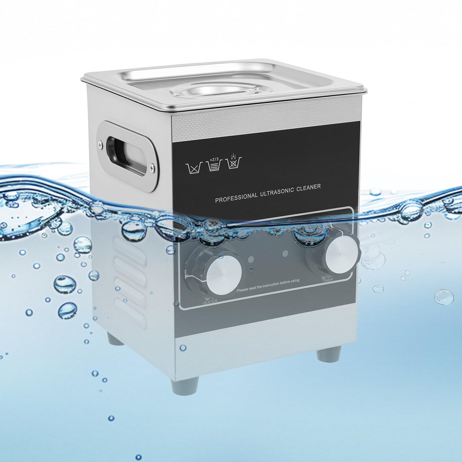 Ultraschall-Reinigungsgerät 40kHz 2L 304 Edelstahl Reinigungsmaschine für