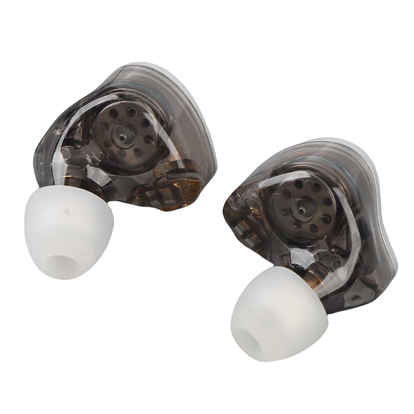 IEM Auricolari Monitor Auricolari Cablati Diaframma Biologico da 10 Mm Suono Stereo HiFi Cavo Placcato Argento Staccabile con Spina Placcata Oro da 3,5 Mm per Musicisti (SILVER)