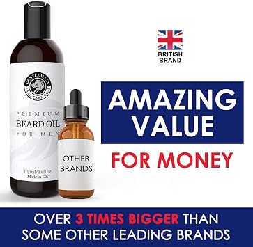 Beard Oil - 100ml XL Bottle - Non Greasy Conditioning Beard Oil For Men - Great Gift For Men With A Beard