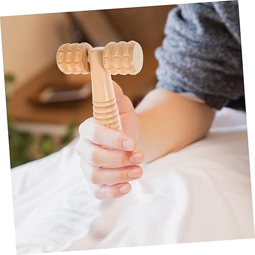 Miniatura 7 de Rodillo de masaje de pie trasero de mano, herramienta de terapia de madera para acupunto rodillo de pierna masajeador de relajación para viajes en