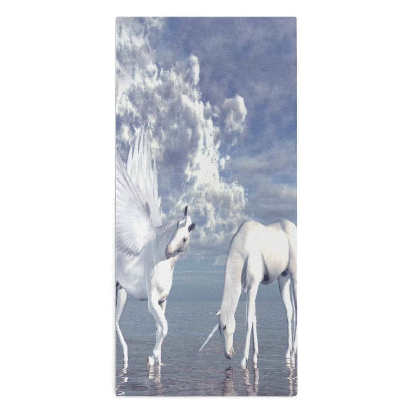TXFBTRFSA Un-icorns And Pegasus Hand Towels for Adult Face Towel Bath Beach Swim Accessories