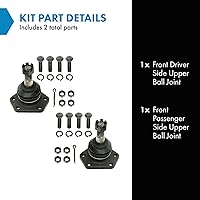 Vista 424 de TRQ, junta de rótula inferior delantera para el lado del conductor y del acompañante