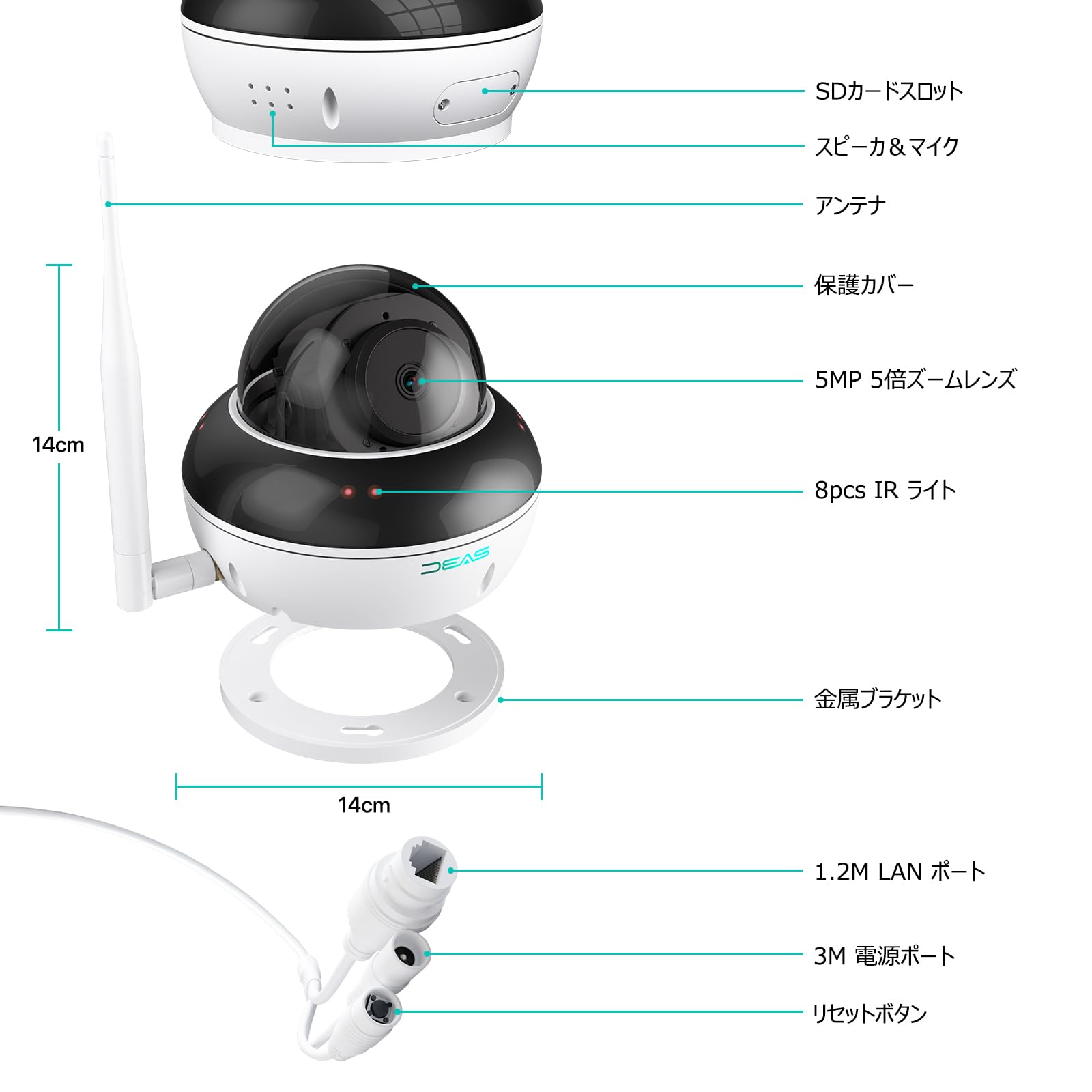 Amazon.co.jp: SV3C 防犯カメラ 屋外 ワイヤレス 500万画素 ワイヤレス