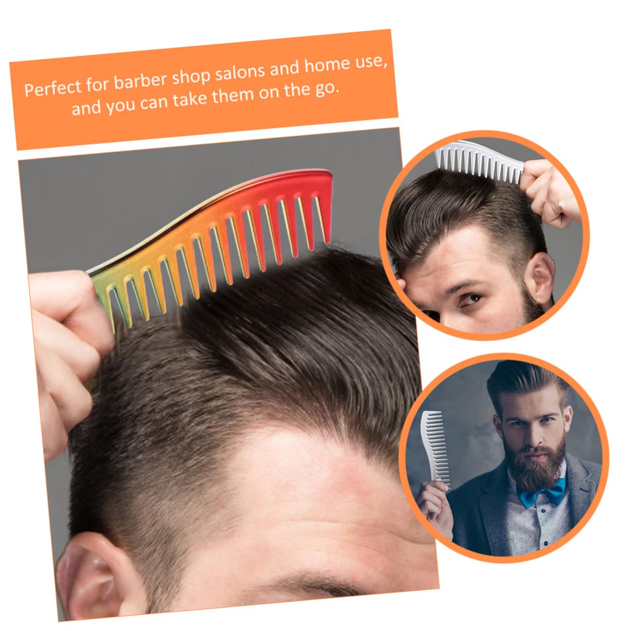 FRCOLOR 6 Piezas Peine Para Cabello Graso Peine De Pelo De Los Hombres Peine De Corte De Pelo Peluquín Para Hombre Cepillo De Pelo Para Peine De Pelo Para Peines Abdominales