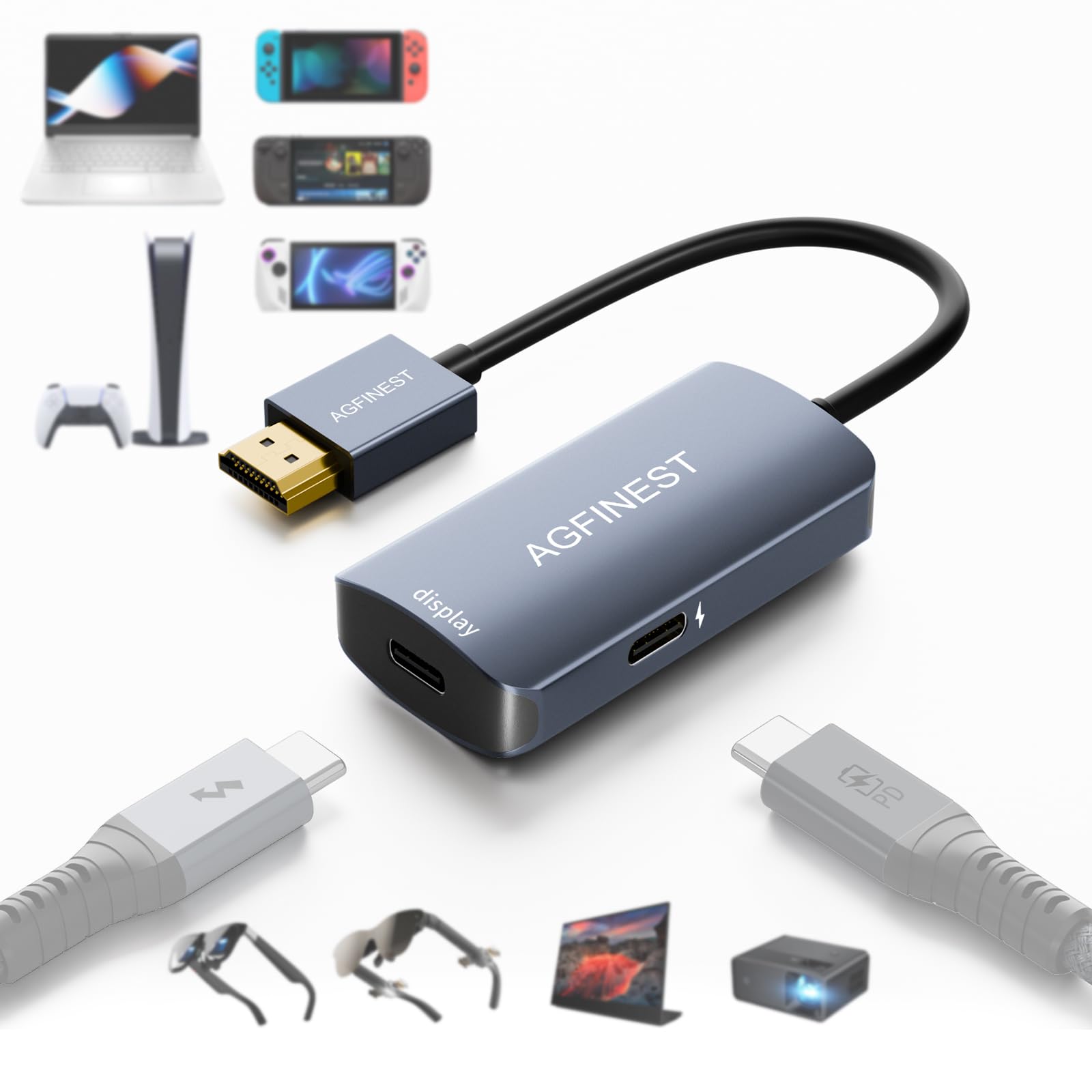 Amazon.com: HDMI to USB C Adapter for AR Glasses - 4K@60Hz HDMI