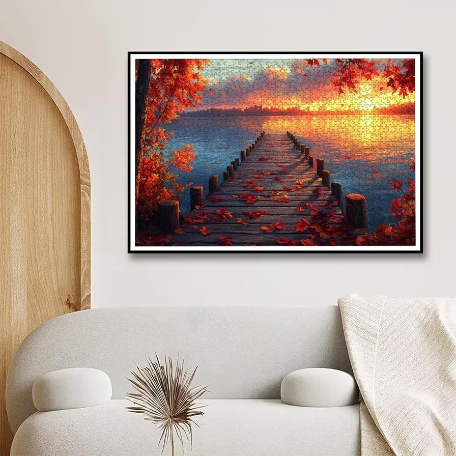 Puzzle 1500 Piezas Otoño para Adultos, Puzzle Paisajes de Madera con Caja Regalo para Adultos, Rompecabezas Desafiante para Toda la Familia, Rompecabezas para Regalo Mujer, Home Decoration, -5275