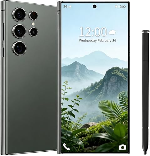 Echoamo E24U - Teléfono celular desbloqueado, 8GB+256GB, pantalla HD+ de 6.8", batería de larga duración de 6800mAh, SIM dual 5G, Android 14,