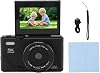 5 K Digital Camera 75 MP HD Digital Cameras for Photography Auto Focus Tip and Shoot Small Camera Retro Mirrorless Camera with 3 Inch Screen 18x Zoom (Black)