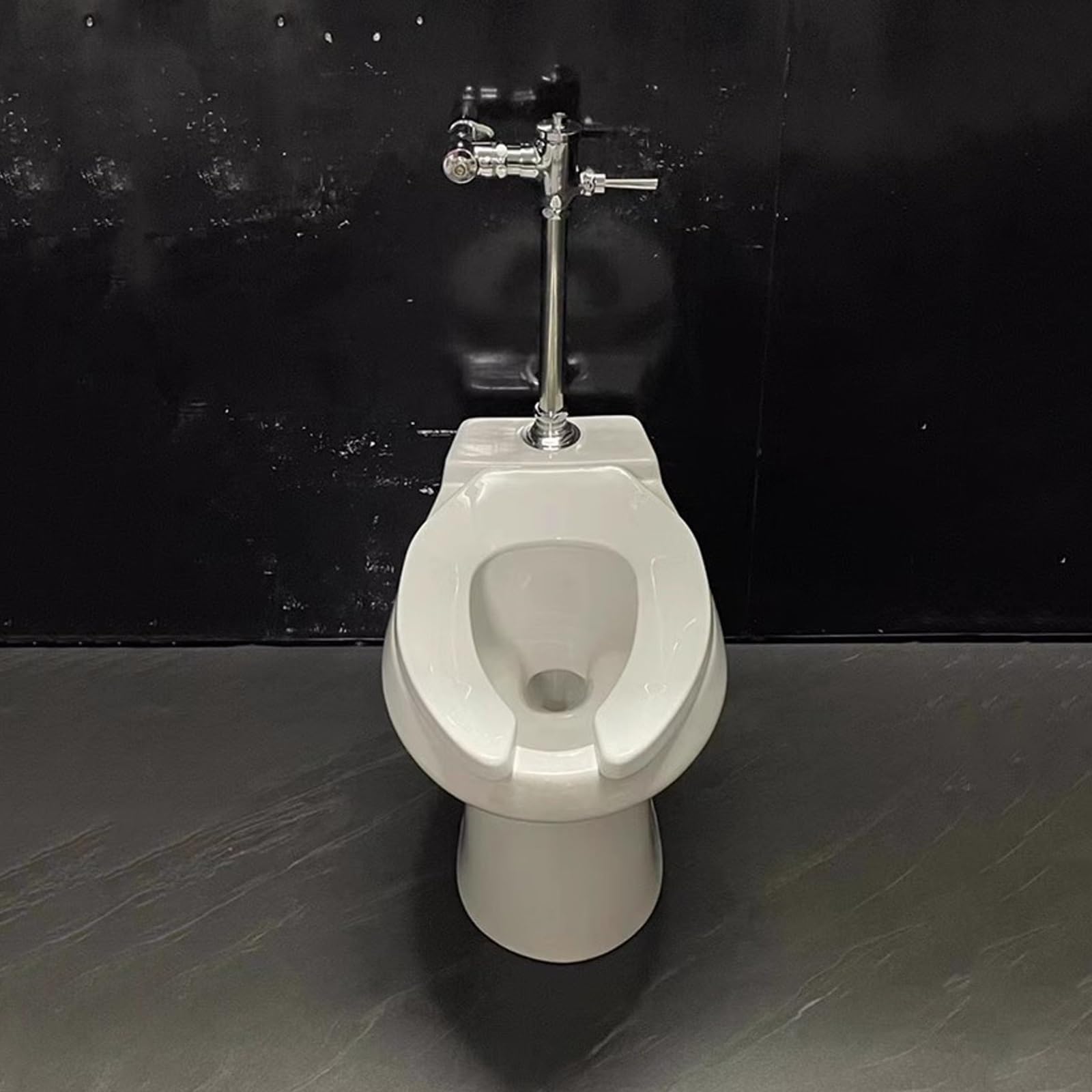 Inodoro comercial, altura cómoda, instalación de pie, material cerámico, válvula de descarga manual, drenaje de suelo, desplazamiento de 4,5 L