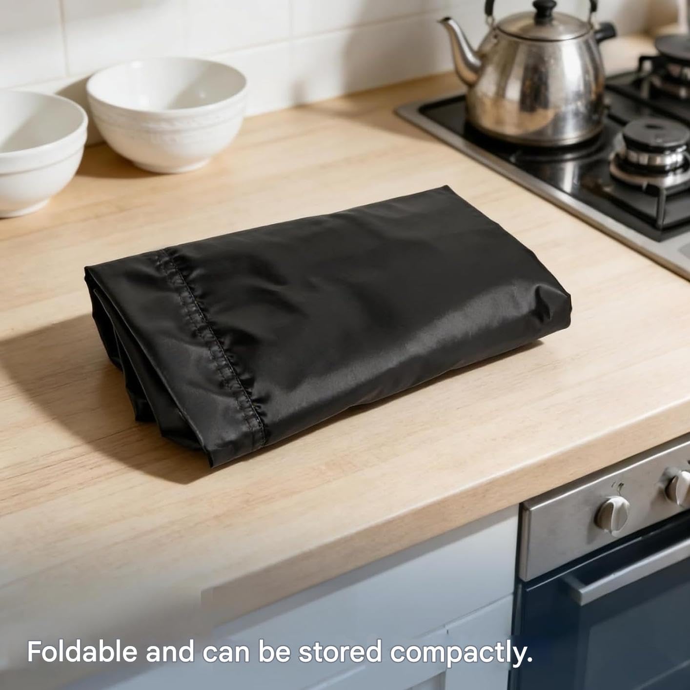 Copertura Protettiva per Affettatrice in Tessuto Oxford 600D Impermeabile e Antipolvere - Custodia Universale con Tasche Portaoggetti e Manici per Cucina (Marrone, 52 * 45 * 38cm)