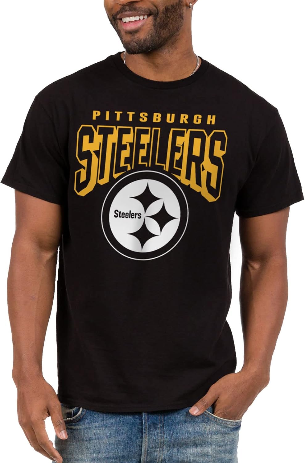 Junk Food Clothing x NFL - Bold Logo - Short Sleeve Fan Shirt for Men and Women - Officially Licensed NFL Apparel