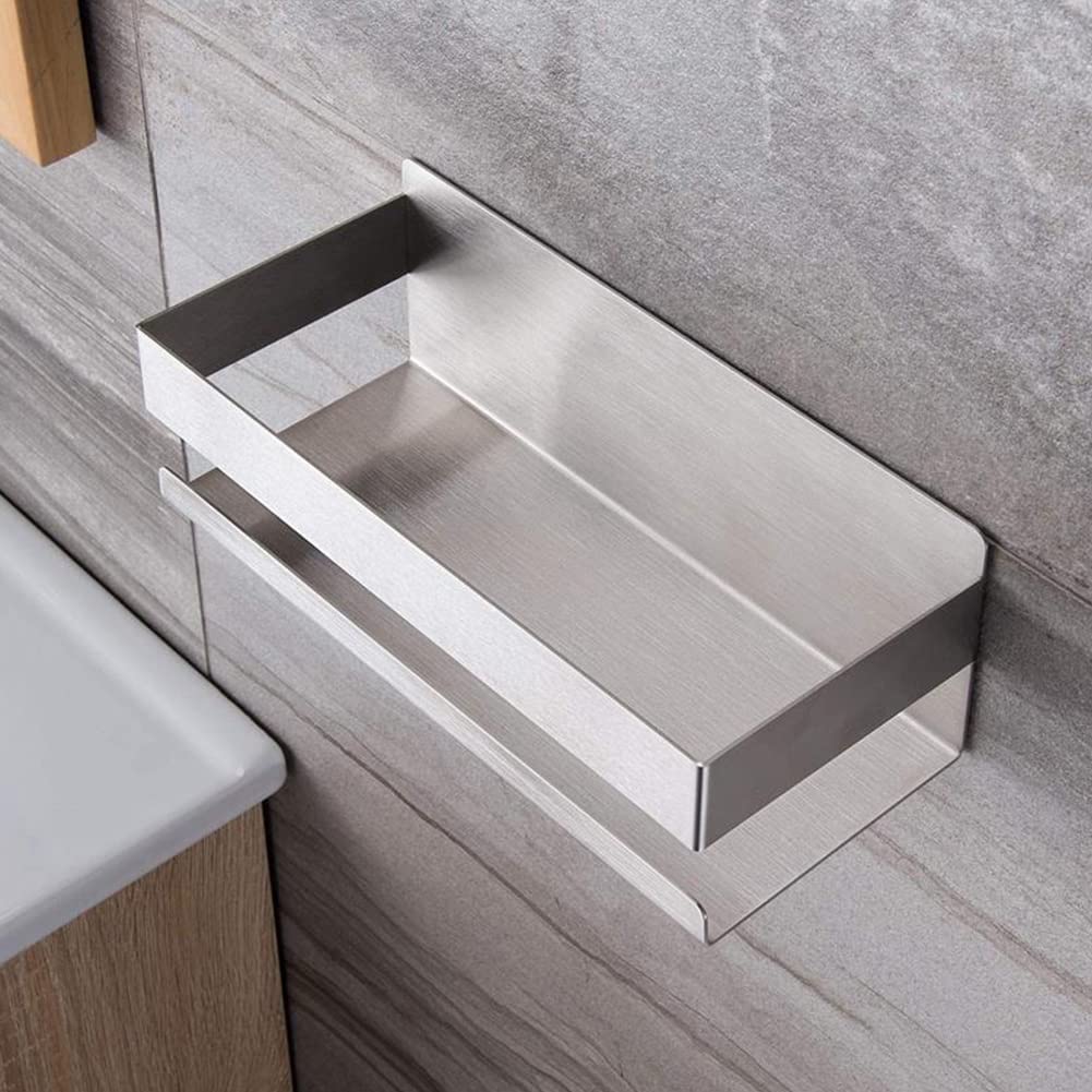 Mensole Sospese Portaoggetti Da Doccia Scaffale Da Bagno Multifunzionale Senza Foratura Cucina In Acciaio Inossidabile Organizzatore Da Bagno Cestino Adesivo Da Parete Mensola Per Doccia Moderna (A )