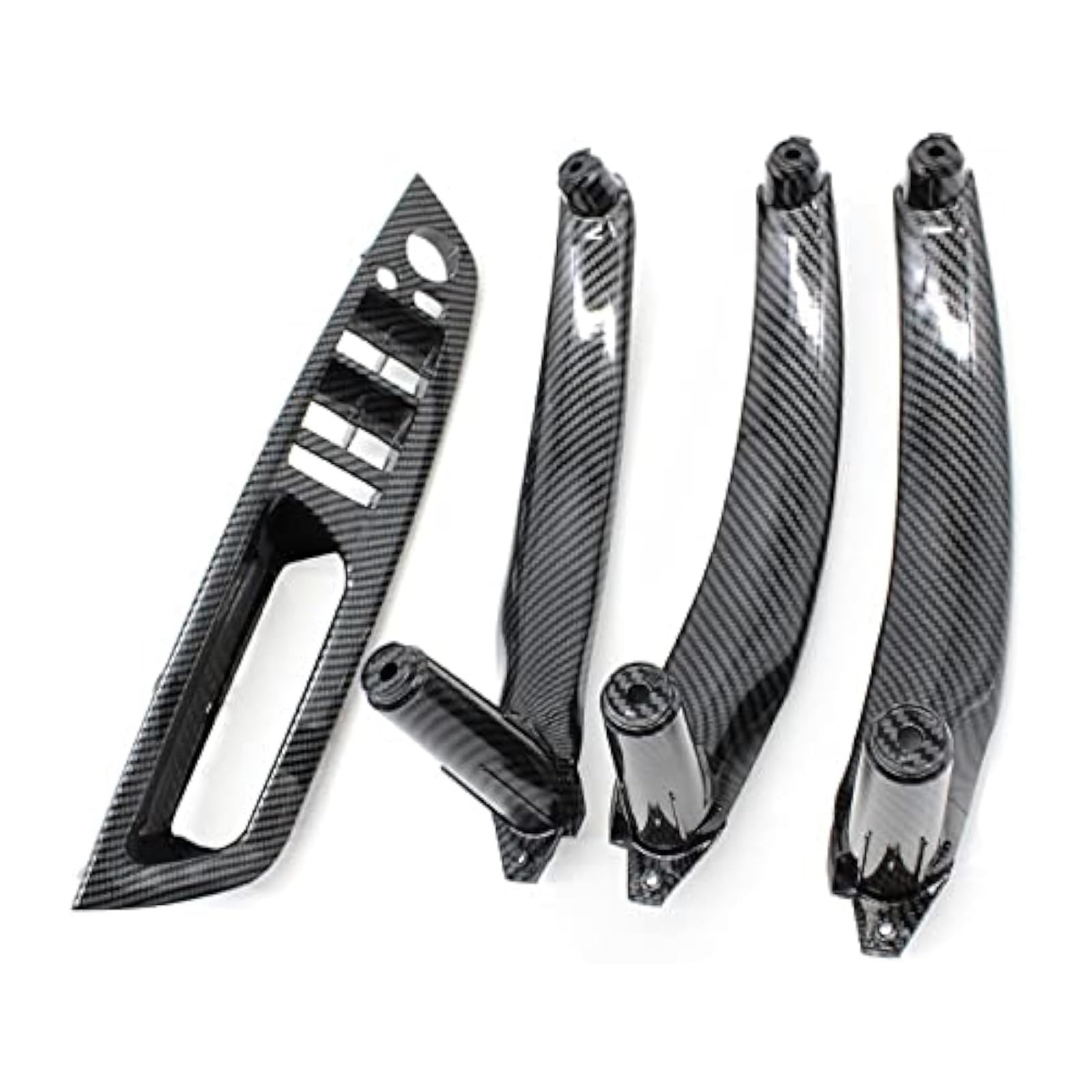 FANGZIQQ for X5 X6 E70 E71 E72 2007-2013 LHD RHD Car Interior Door Pull Handle Inner Armrest Panel Cover Car Inner Door Handle(Lhd Carbon Set)
