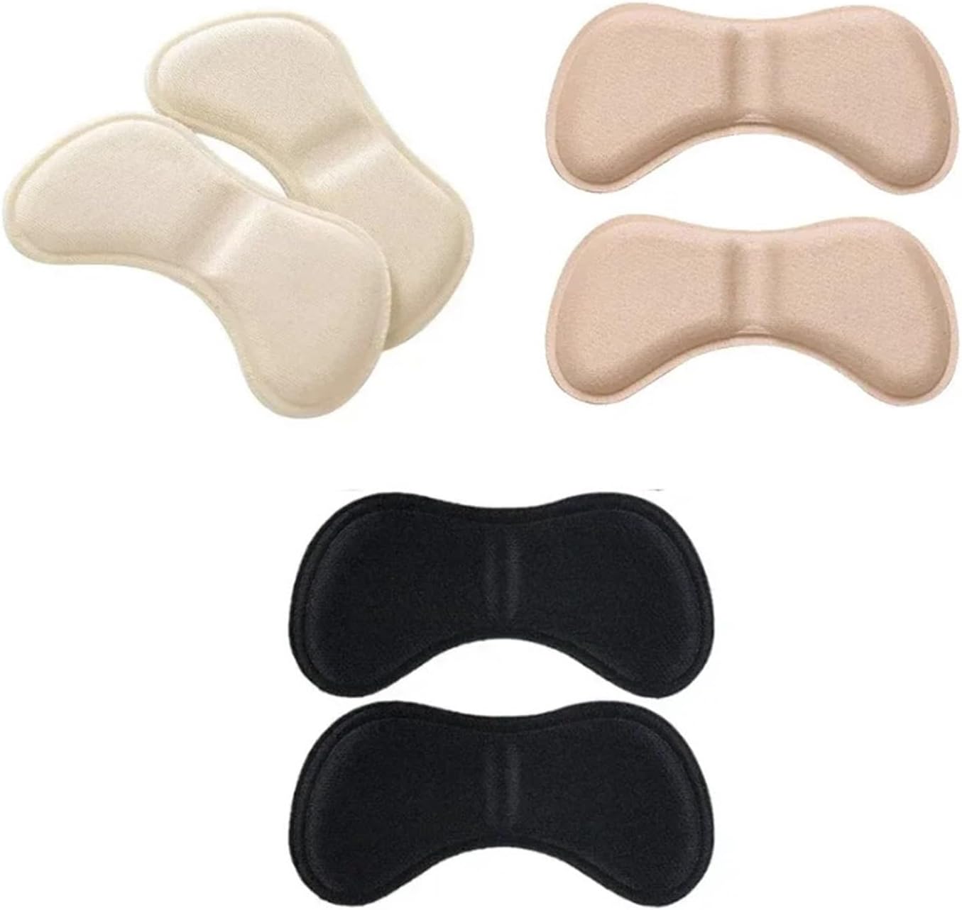 Heel Pads Heel Grips Liner for Loose Shoes 12 Pair Heel Insoles Patch Pain Relief Anti-wear Cushion Pads Feet Care Protector Adhesive(Beige)