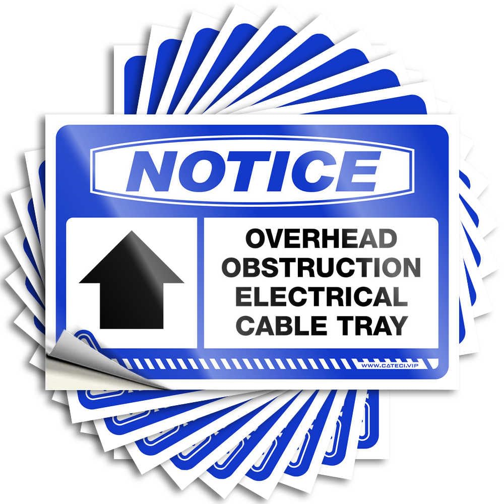 Outdoor Bar Decor, Bumper Classroom Nice Notice Overhead Obstruction Electrical Cable Tray | Fuzzy Waterproof Vinyl Stickers(8X12CM)