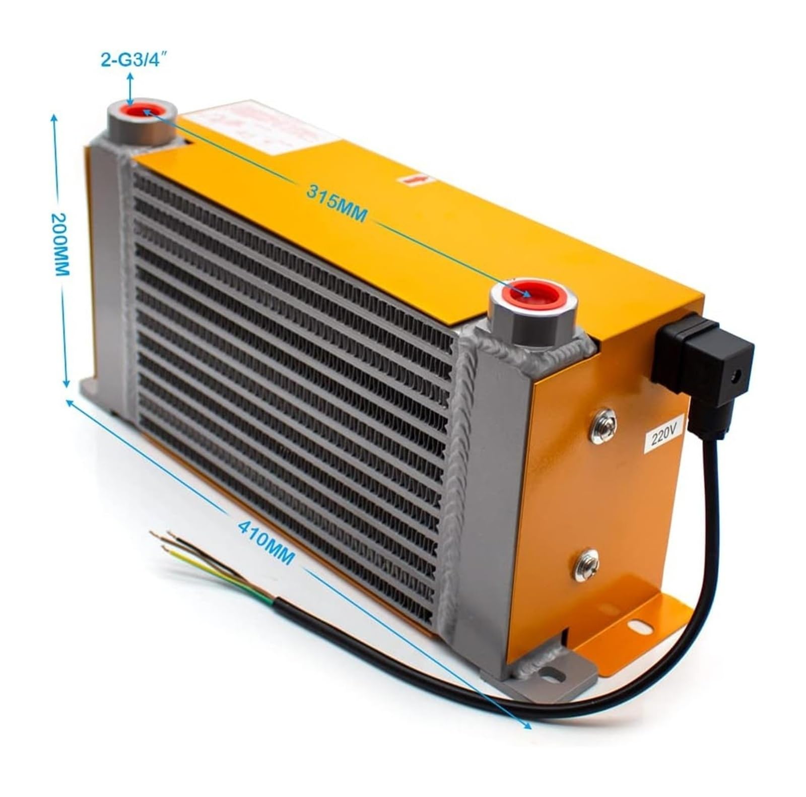 AH0608TL Radiatore dell'olio idraulico raffreddato ad aria da 60 l/min Serie 48W Radiatori dell'olio idraulici in alluminio con alette a piastra Operazione stabile