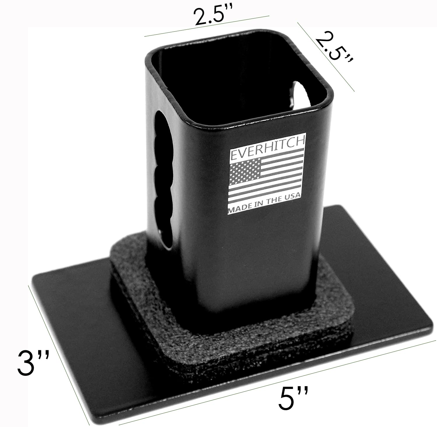 12,7 cm x 7,6 cm amerykańska czarna flaga metalowa osłona zaczepu (pasuje do odbiornika 6.3 cm, czarna)