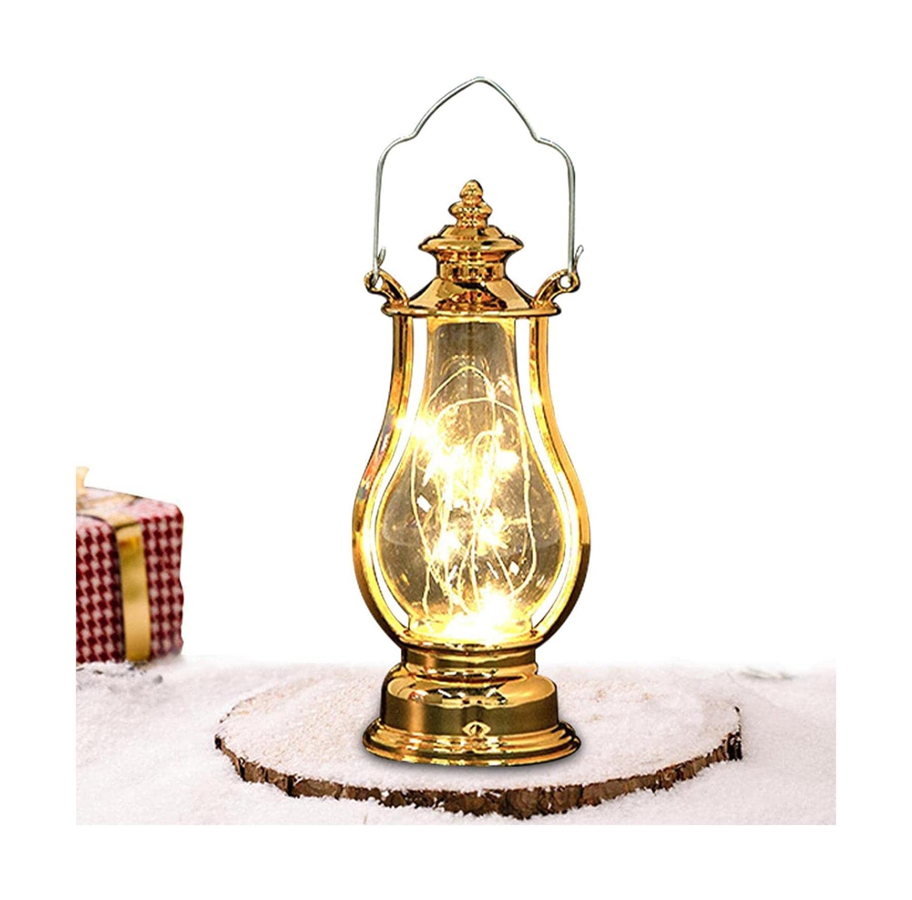 Kerosene Lamps, Lantern for Camping Garden Party Deck Yard and Home Decor Patio Decoration(Gold)