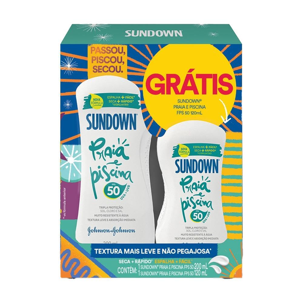 Protetor Solar Sundown FPS 50, 200ml +120ml | Amazon.com.br