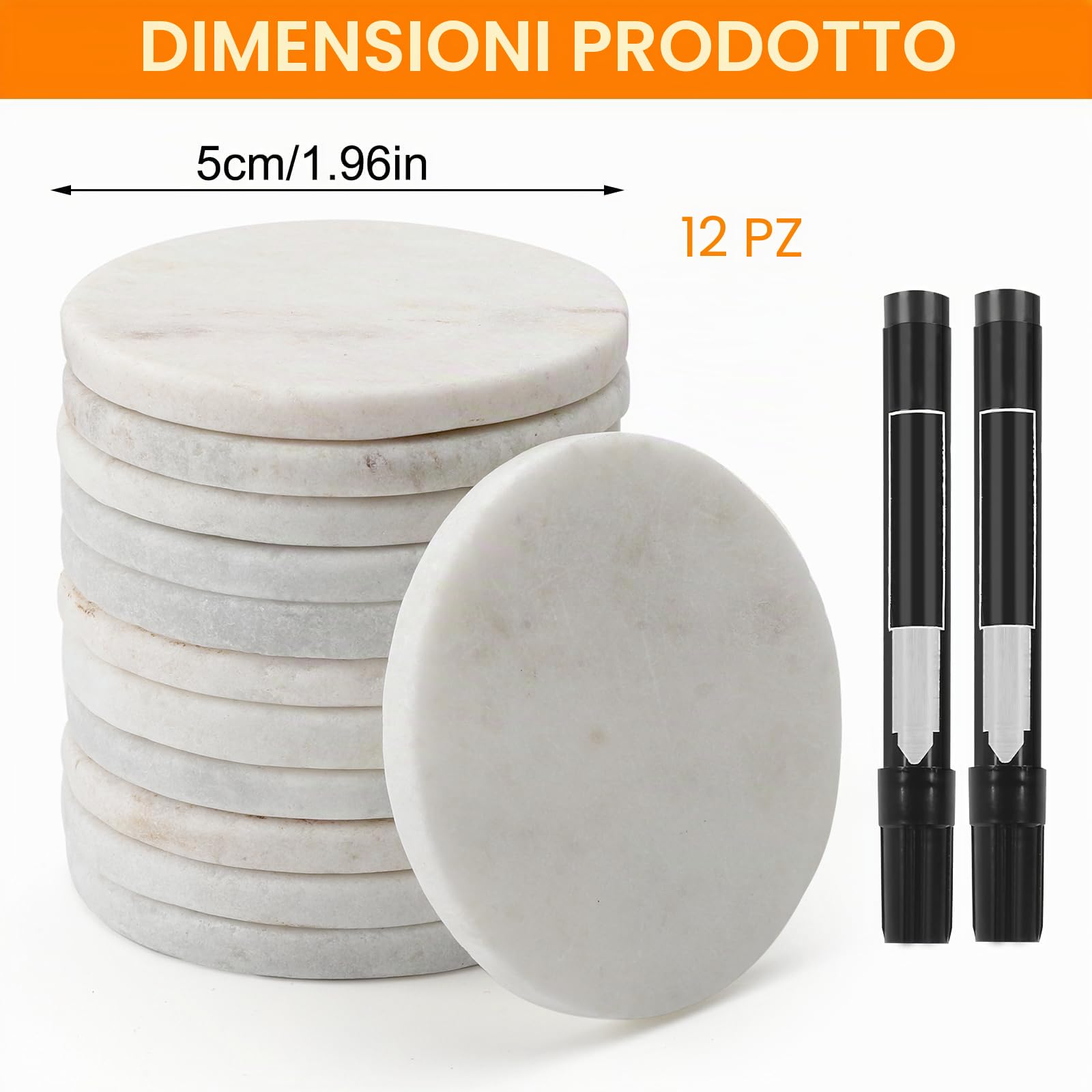 12 Pezzi Pietre Piatte bianche per dipingere Ciottoli per La Pittura 6,3cm Dipingi Le Pietre delle Disco di Pietra Rotondo per Decorazione Alta qualità Naturali Sassi da Dipingere
