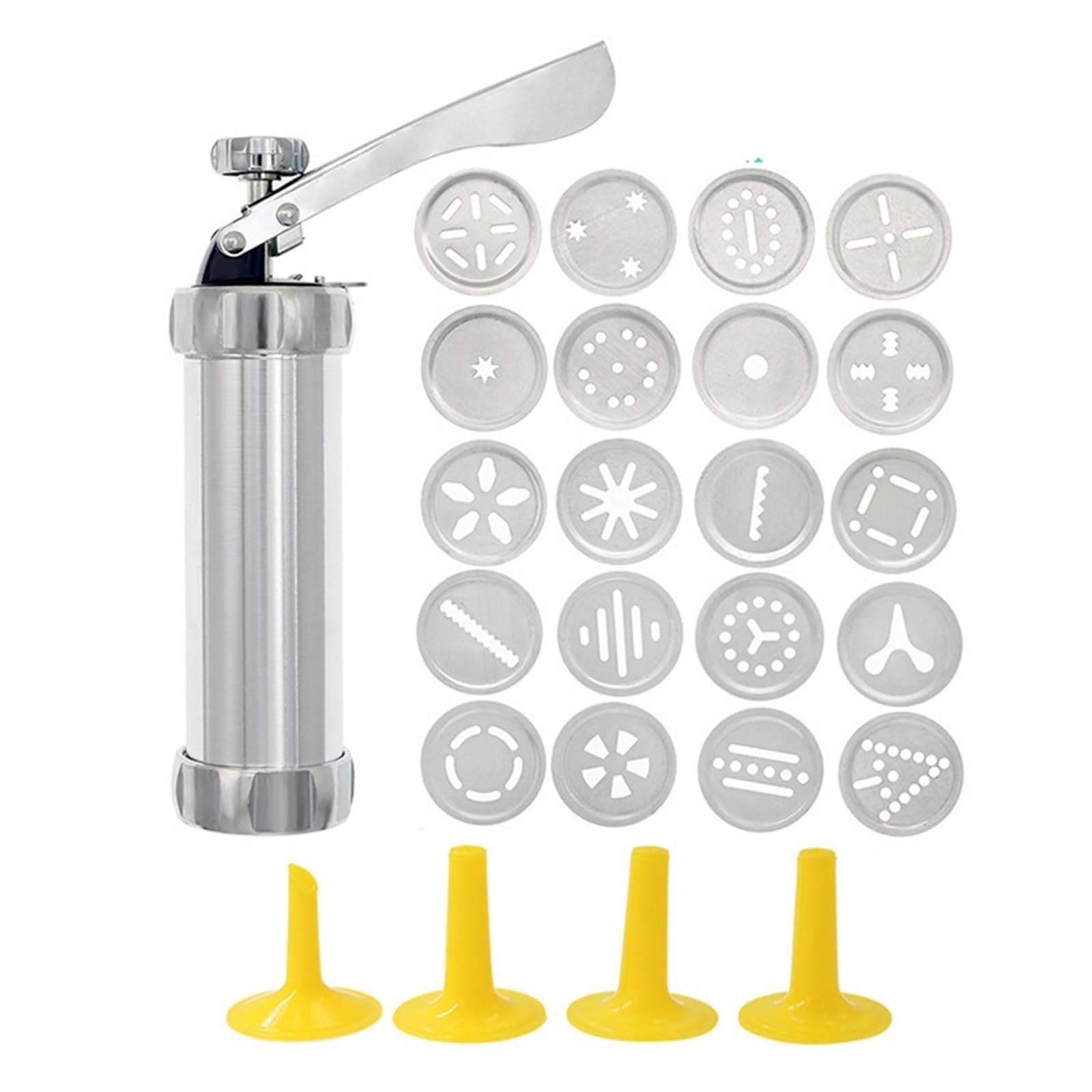 Manga Pastelera Aluminium Alloy Cake Cream Decorating Sets Cookie Making Machine Nozzles Mold Pastry Syringe Extruder Kitchen Baking Tools(24 IN 1,1 Set)