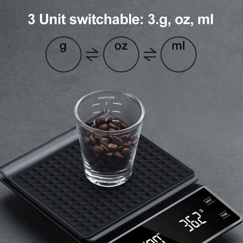3kg/0.1g Schermo A LED Display Digitale Accurato caffè Bilancia Touch Screen Spegnimento Automatico Bilance Elettroniche Dispositivo di Pesatura, Tipo 7