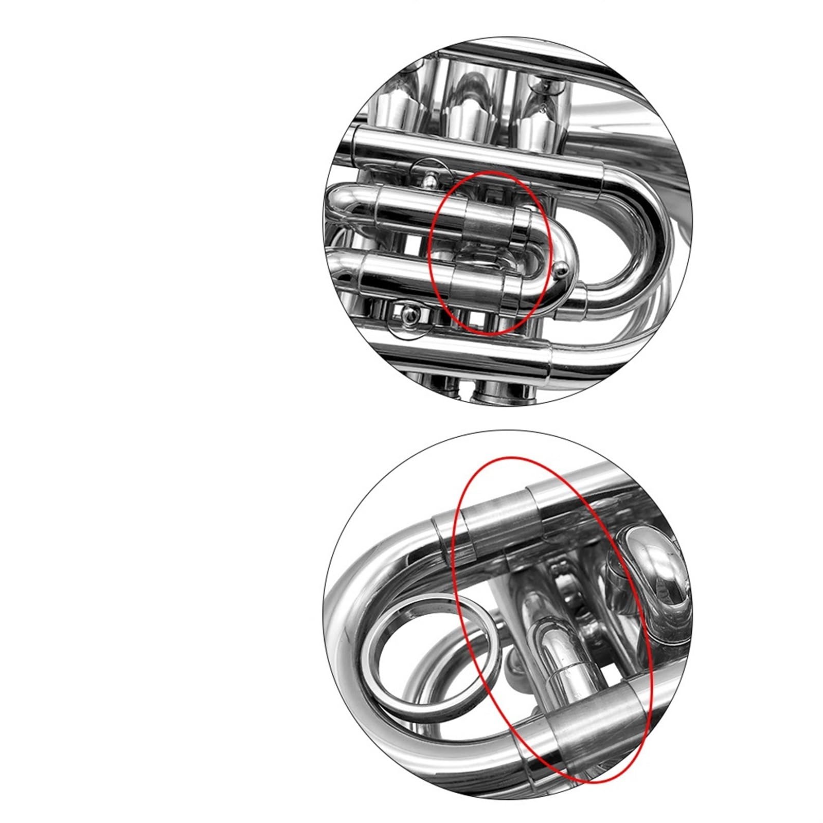 Trąbka Srebrna Trąbka B-płaska Trąbka Palmowa Mini Kieszonkowa Trąbka Mikro Niklowany Instrument Muzyczny