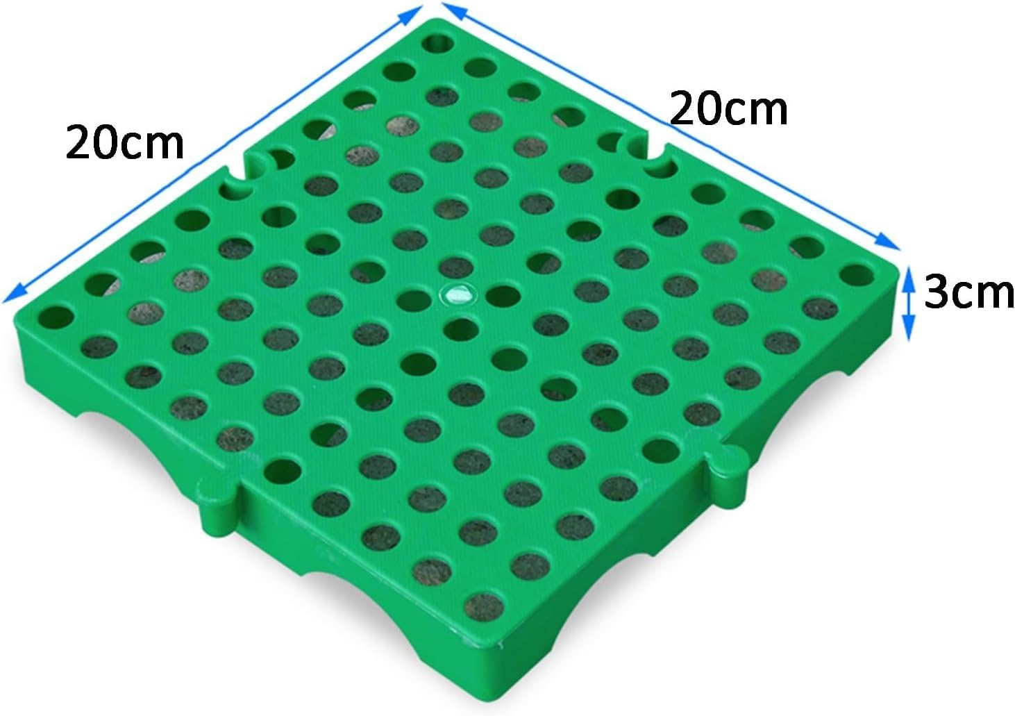 Plastic Pallet Breathable Mesh Ventilated Pallets, Sturdy Warehouse Mats for Supermarkets, Pets, Garages for Garage Storage Rooms(Green,20x20x3cm)