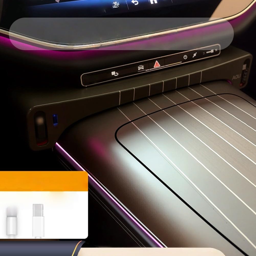 Base de carga rápida para consola central para Mercedes para Benz Clase E 2024-2026, cargador de expansión USB con múltiples puertos (B)