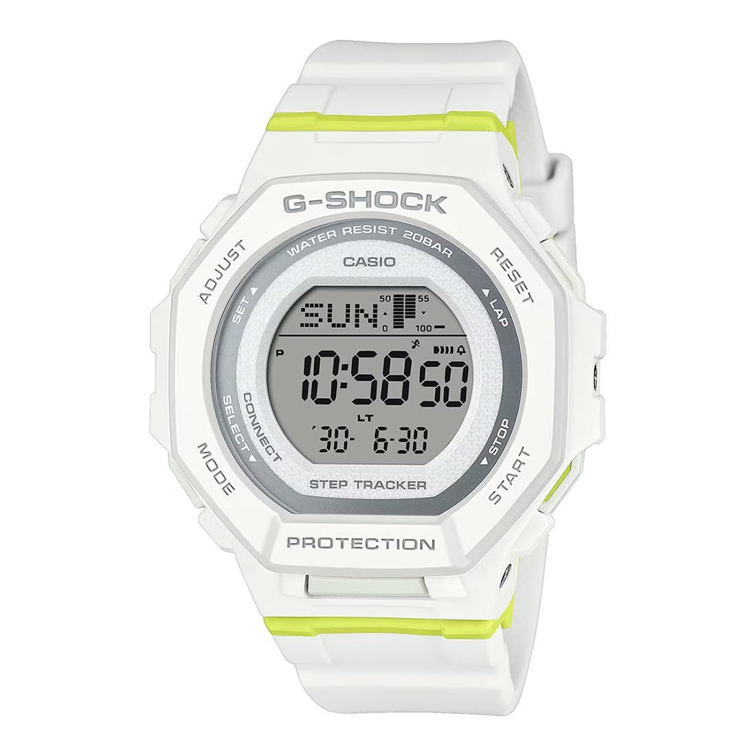 CASIO G-SHOCK ホワイト レディース 腕時計 Casio G-Shock GMD-B300SC-7DR Bluetooth Digital White Dial Women