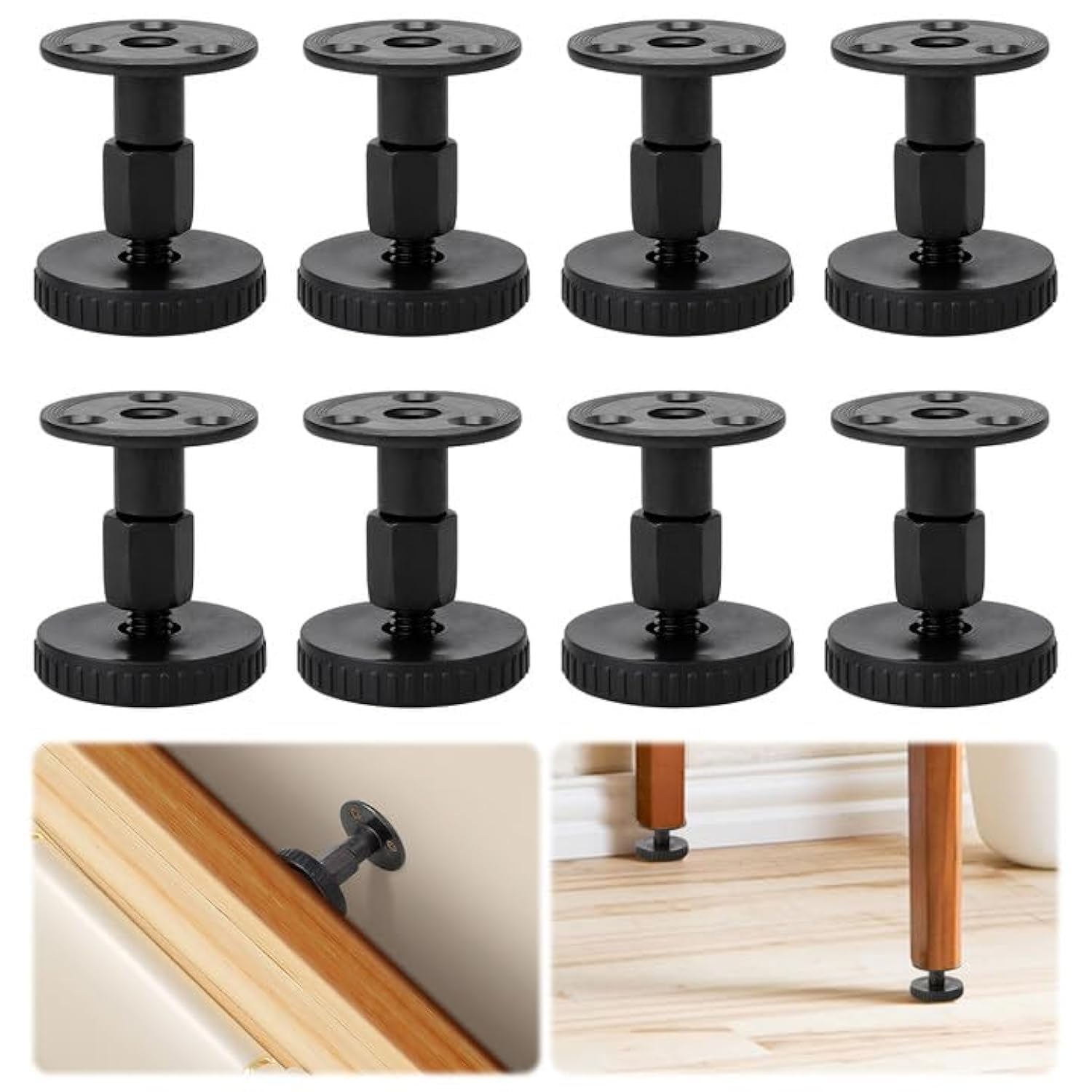 Aililong 4-tlg. Verstellbare Bett-Abstandshalter | 78-105mm | Anti-Rutsch & Wandschutz