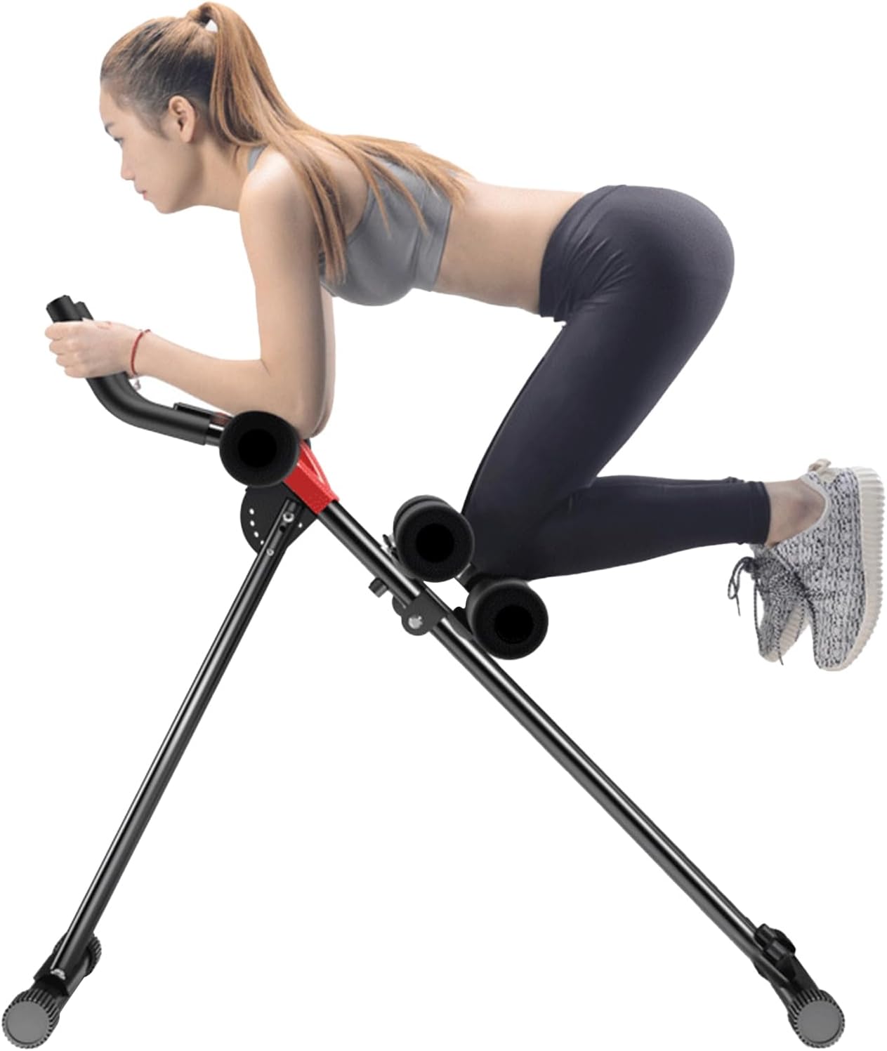 Core Abdominal Trainers, Adjustable Ab Workout Equipment, Ab Machine Full Body Workout Strength Training, Exercise Equipment Foldable Waist Trainer Ab Cruncher Strength Training for Home Gym