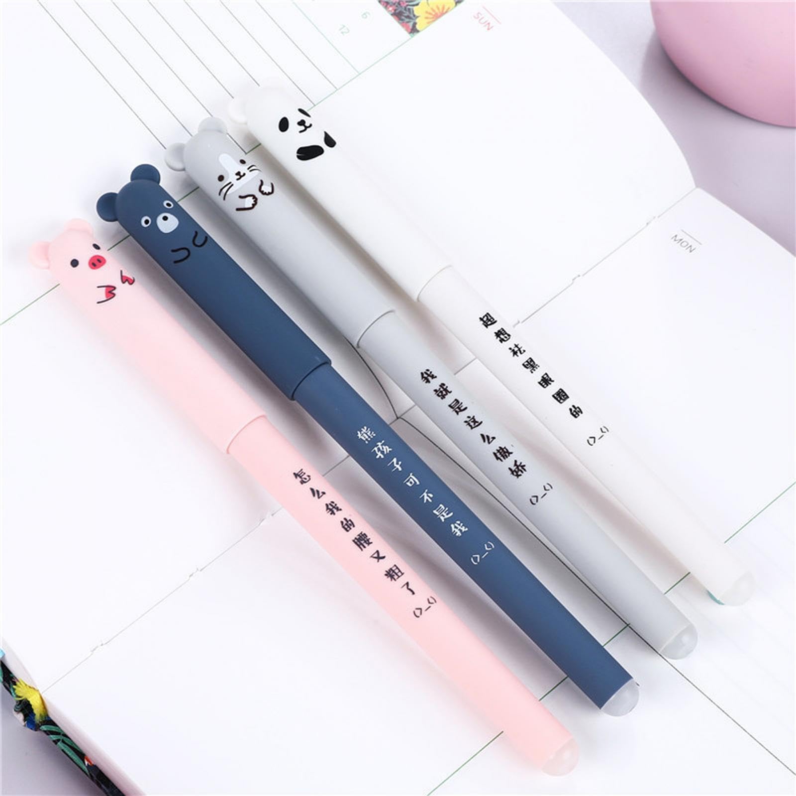Lot de 10 recharges de stylo effaçables - Fournitures scolaires pour l'école et le bureau - Encre noire