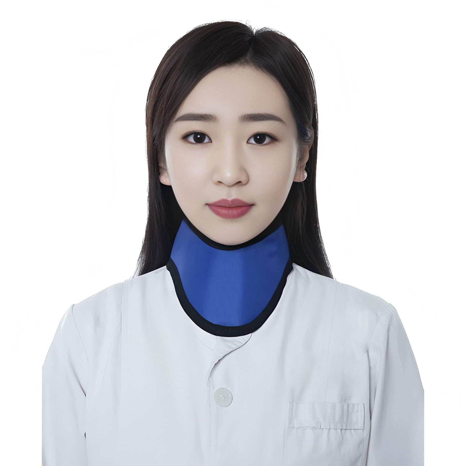 Delantal de Plomo Collarín Protector de Tiroides Ajustable 0.5mmPb para Laboratorios