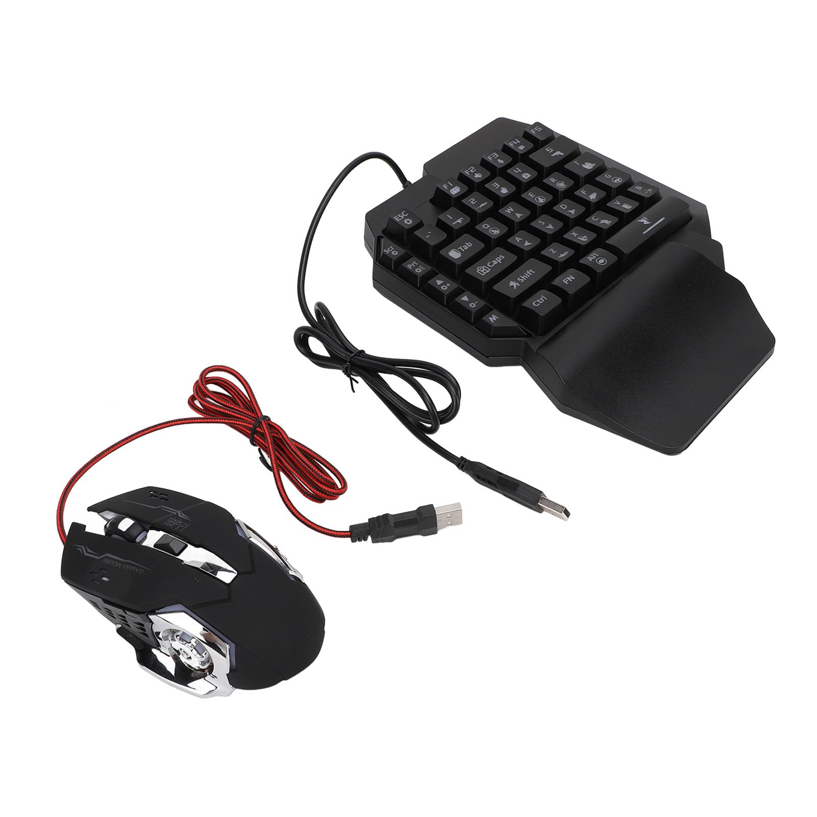 Gaming Keyboard Myse Converter Combo 4 w 1 pojedynczy mobilna gra klawiatury Klawiatura Myszka Adapter Zestaw telefonu dla profesjonalnych graczy ABS Plastikowe czarne
