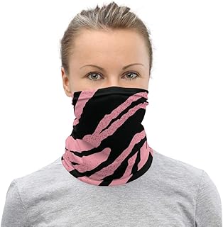 Pink Tiger Animal Print Breathable Washable Neck Gaiter