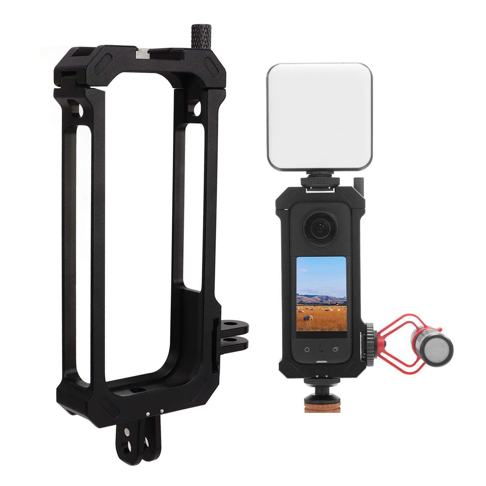Estuche de Marco para Insta360 X3, Marco Protector para Insta360 X3, Estuche de Marco Protector con Montura de Zapata Fría, para Accesorios Insta360 X3, Fácil Instalación