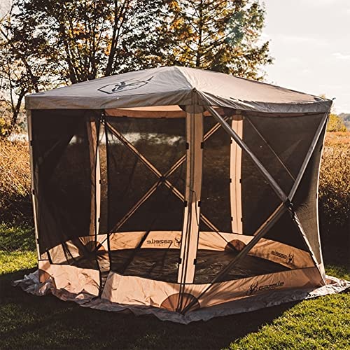 Gazelle Tents G5 5-Sided Pop Up Portable 4 Person Camping Tent Gazebo, Desert Sand And Portable Gazebo Screen Tent Wind Panels, Desert Sand (3 Pack) #TOP7
