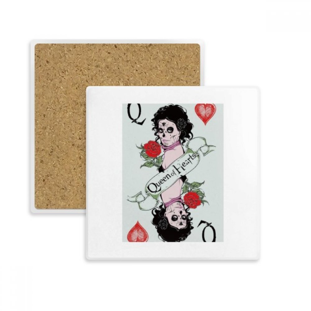 Cartes à jouer illustration Q coaster en pierre pour sublimer vos apéritifs