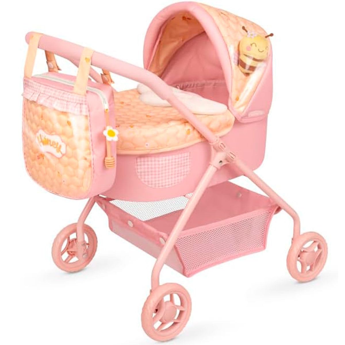 Carro de Muñecas Mi Primer Cochecito con Peluche Honey DeCuevas 86070