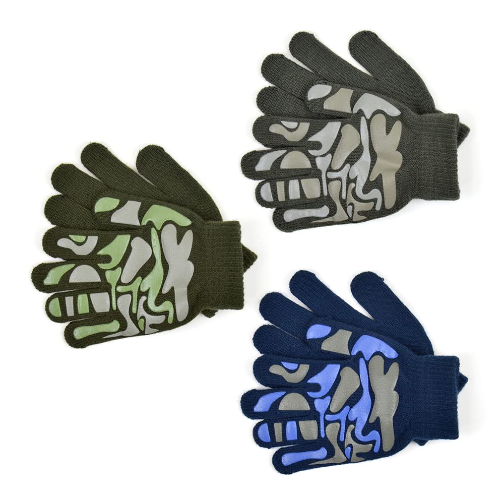 Undercover Boys 3 Pack Assorted Gripper GL111 Magic Gloves Camo